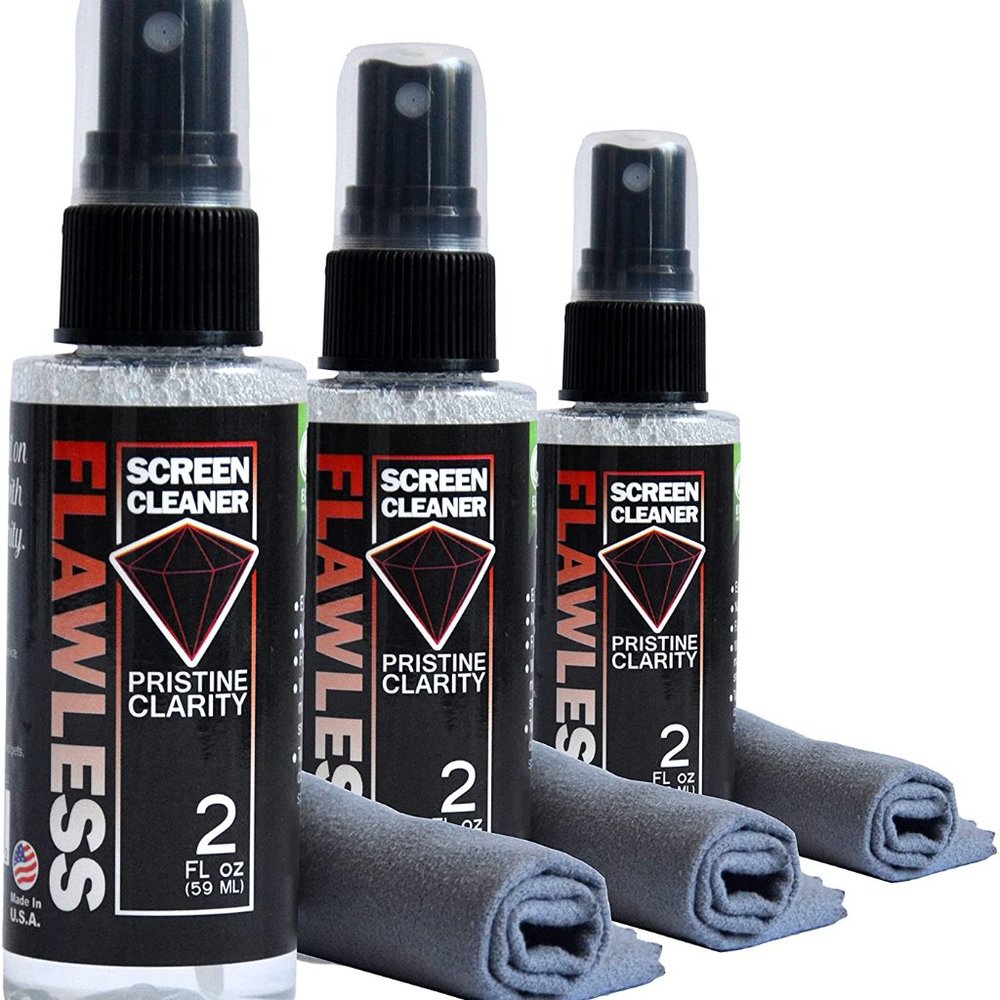Flawless Screen Cleaner Spray w Microfiber Cloth